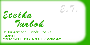 etelka turbok business card